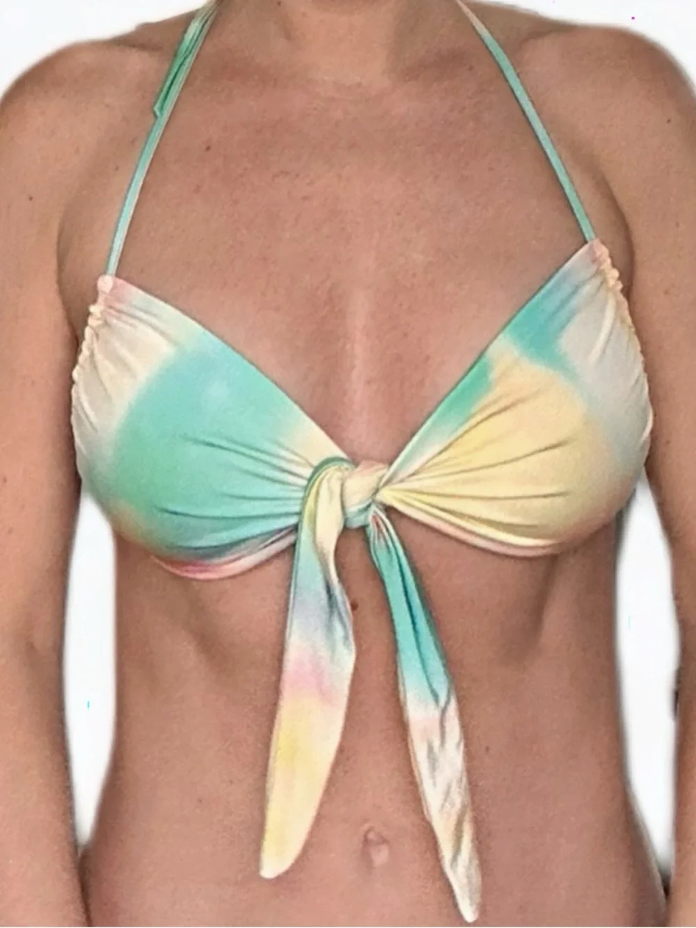 Bond-Eye Australia Pastel Tie Dye Bikini Set S Knot Front Top Cheeky Bottom - Picture 2 of 7